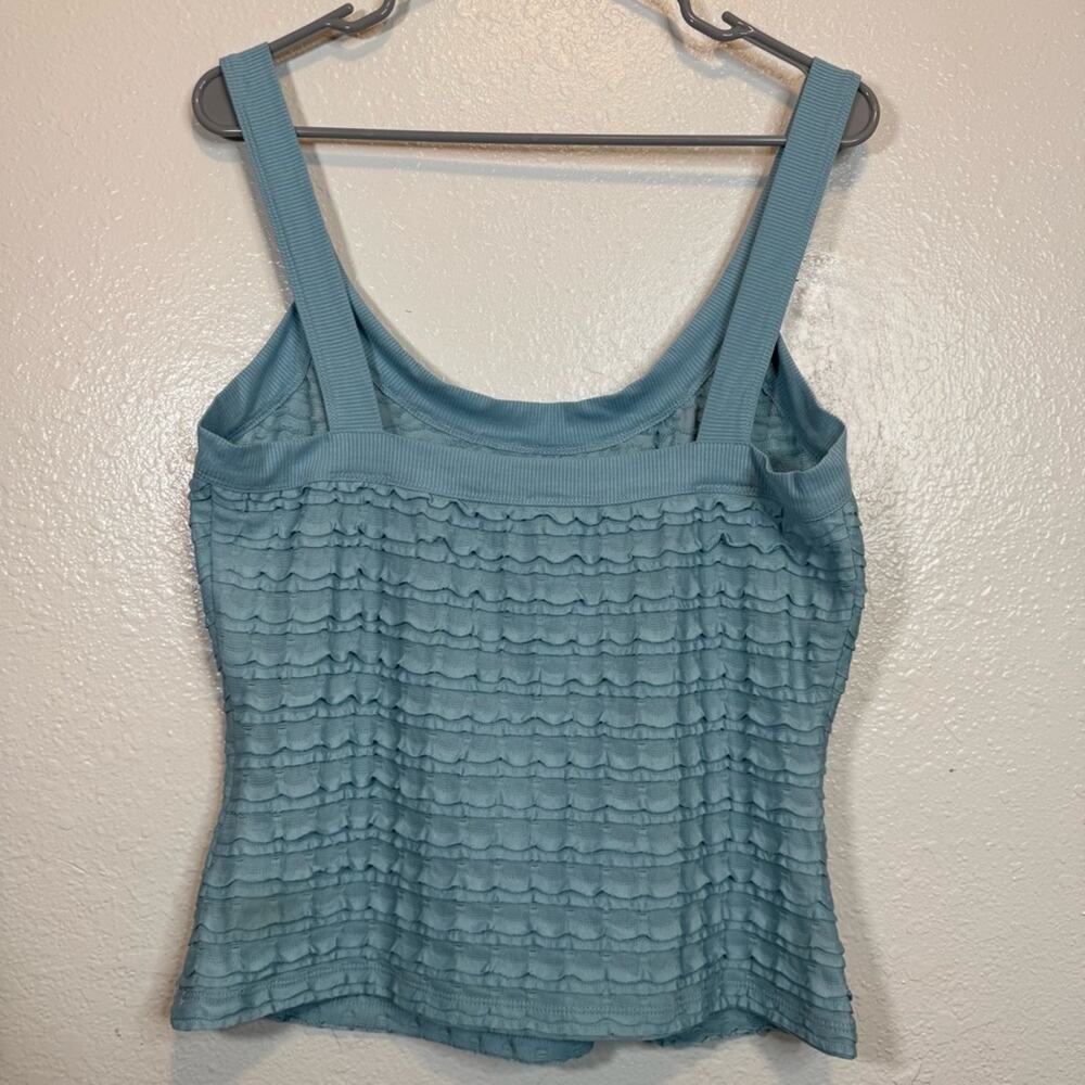 Anthropologie Light Blue Scoop Neck Ruffle Tank - Large, NWT - Picture 6 of 8